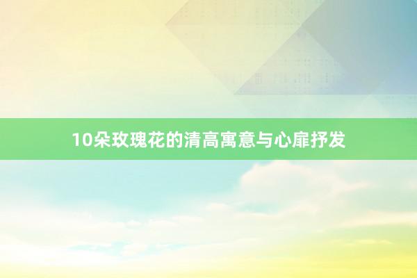 10朵玫瑰花的清高寓意与心扉抒发