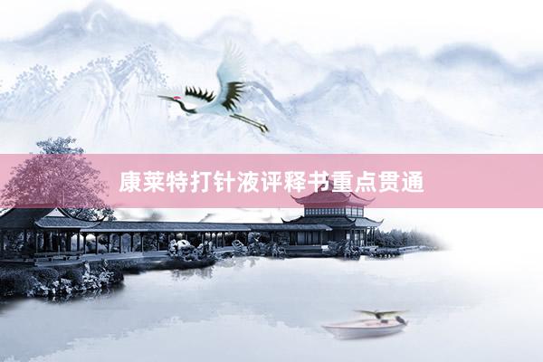 康莱特打针液评释书重点贯通